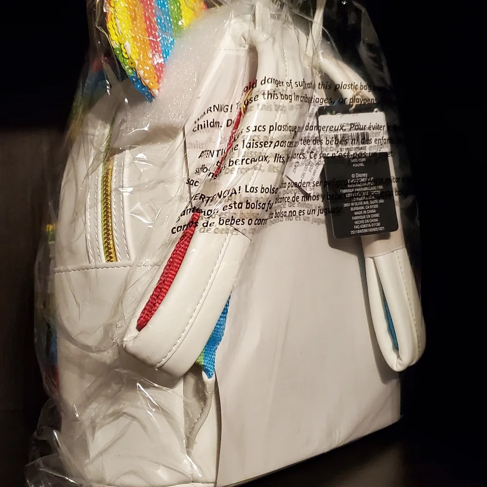 Loungefly Rainbow sequins mini backpack - Picture 3 of 3